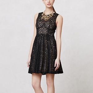 Anthropology Plenty by Tracy Reese Black Polka Dot Dress 0P Petite